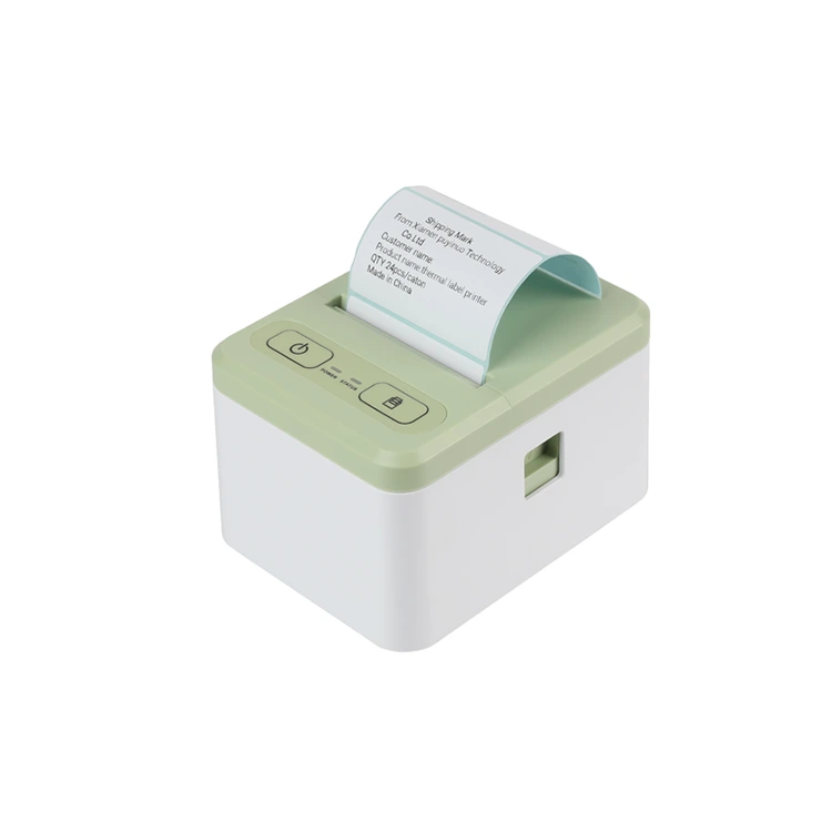 Настолен Bluetooth принтер за етикети, свързан с компютър